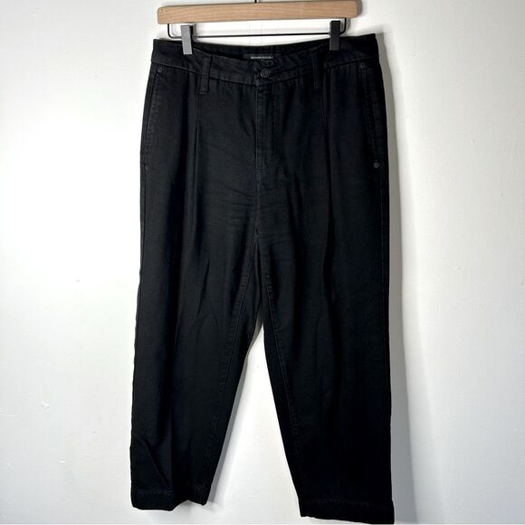 Banana Republic Black Mid-Rise Straight Trousers - Picture 3 of 9